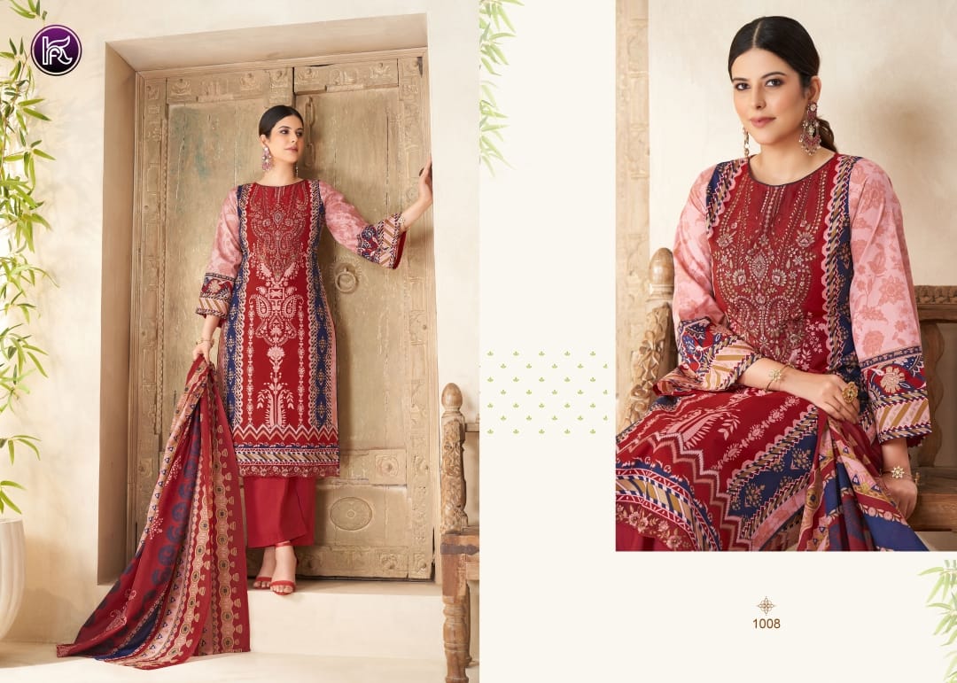 Kashish By Kala Embroidery Printed Lawn Cotton Dress Material Orders In India